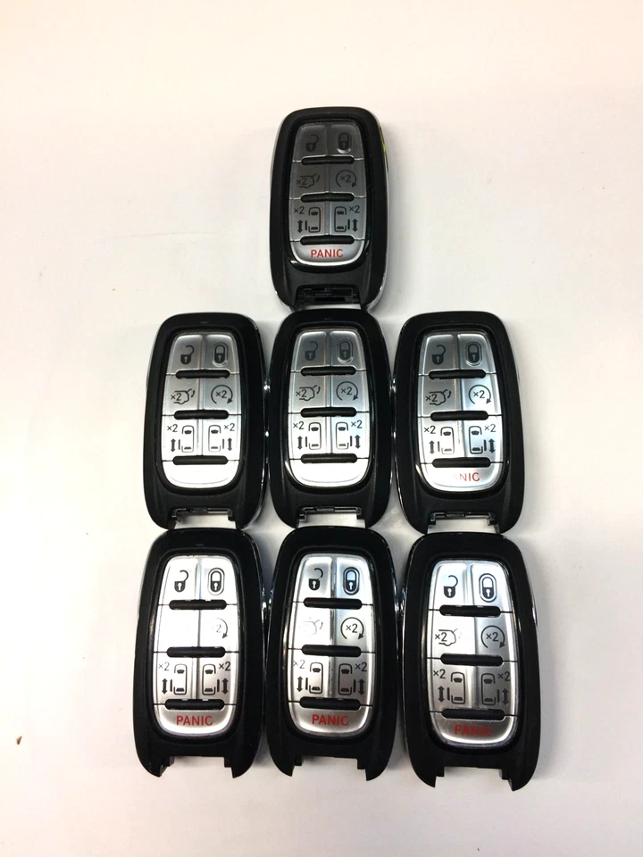 LOT OF 7 OEM CHRYSLER SMART KEY FOB REMOTES  M3N-97395900 7 BUTTONS - Image 2 of 3