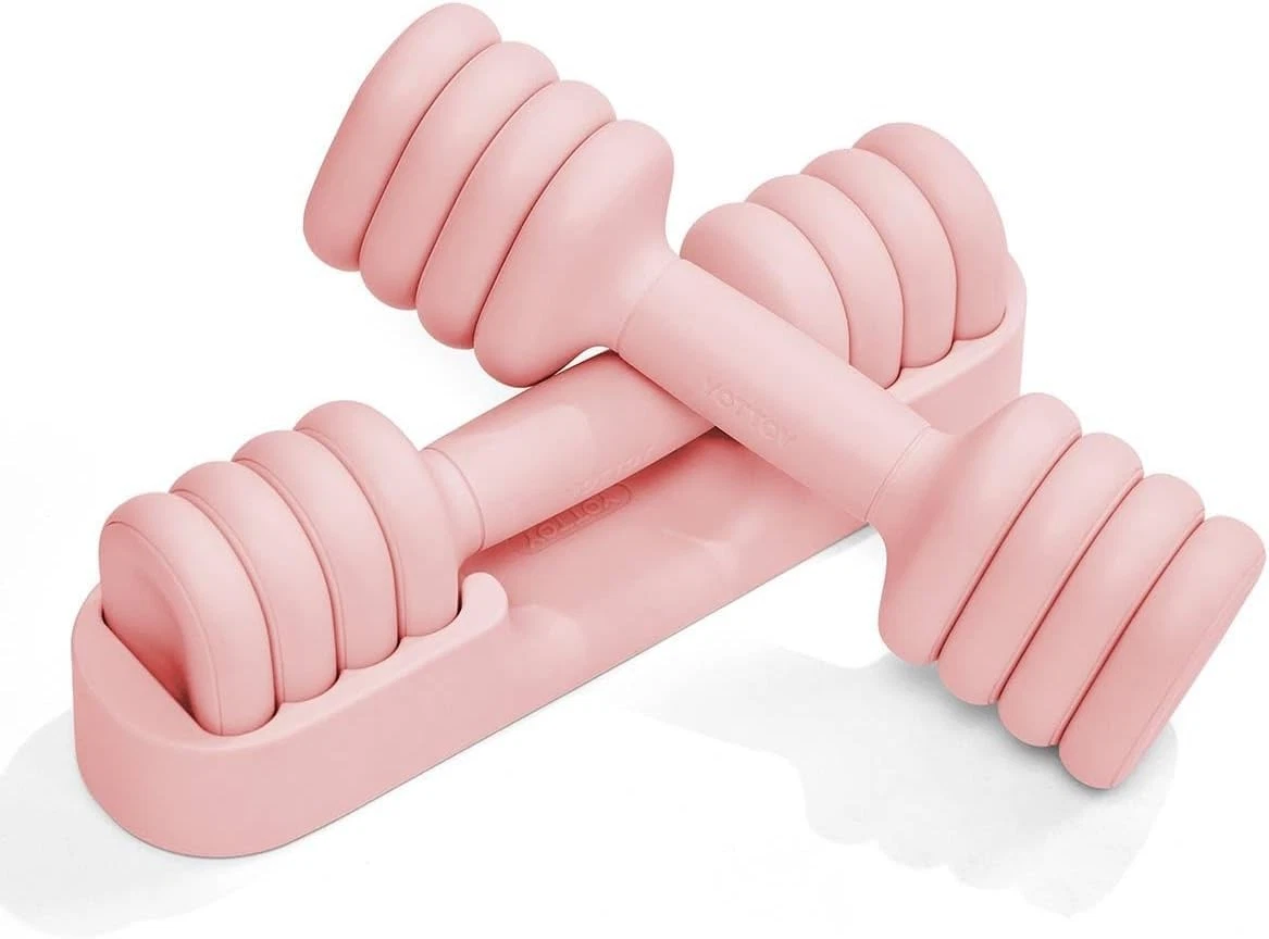 YOTTOY Adjustable Dumbbell Set of 2, 4in1 Hand Weights for Women at Home, Com...