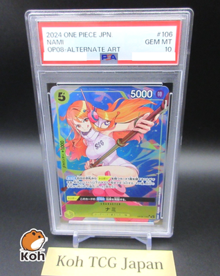 PSA 10 Nami OP08-106 SR-P Alternate Art Two Legends Japanese One