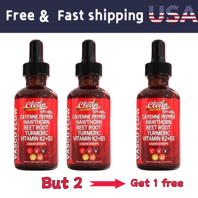 #ad Cayenne Pepper Hawthorn Beet Root Turmeric Vitamin K2D3 Liquid Drops $12.10