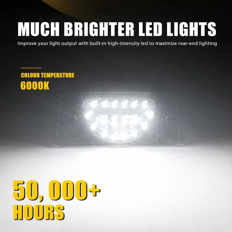 2X License LED Plate Light White 2002-2009 for Chevy Buick Trailblazer GMC Rear - Image 4 of 4