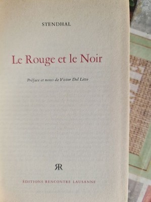 Le Rouge et le Noir | Stendhal | EDITIONS RENCONTRE LAUSANNE | Guter Zustand
