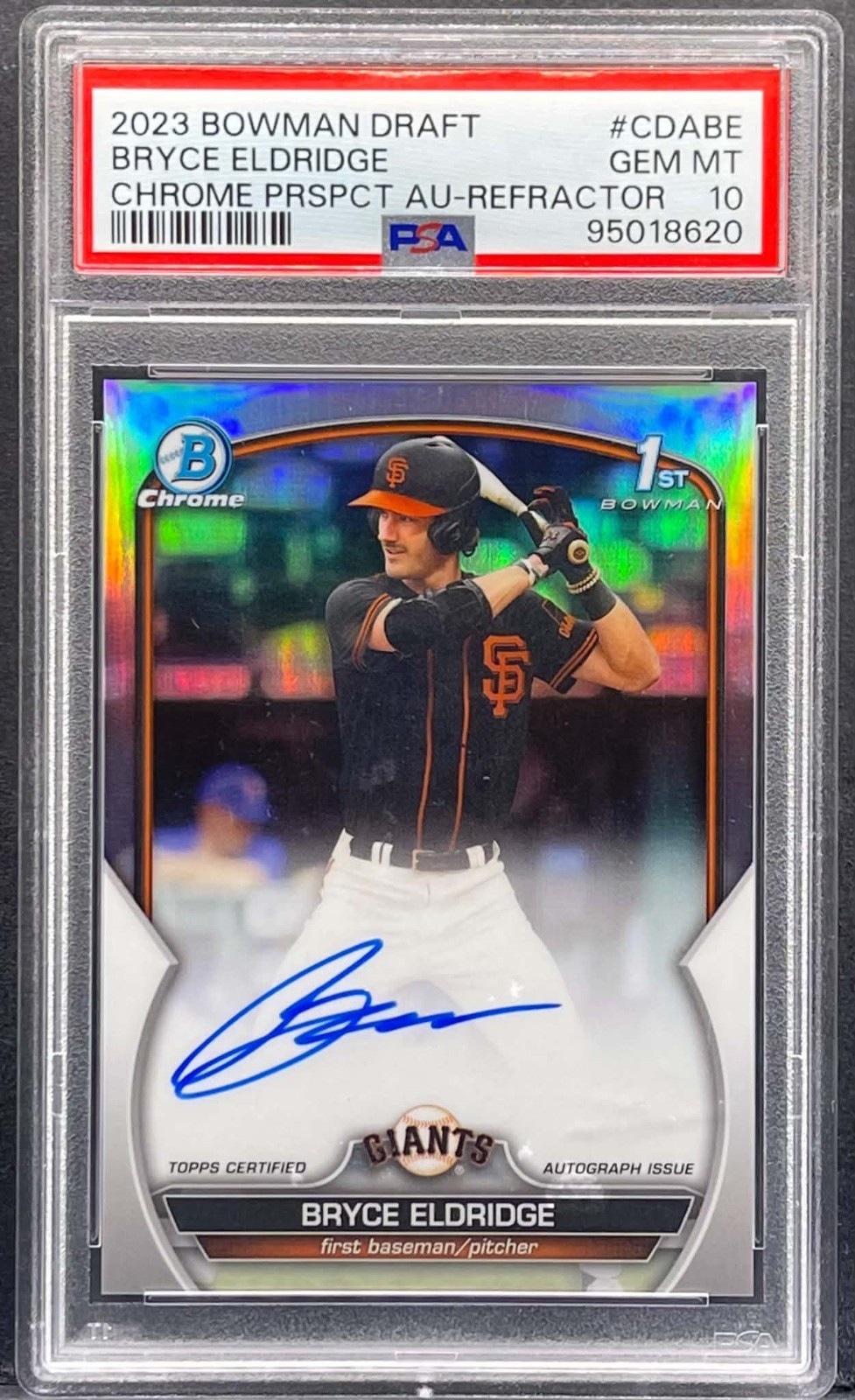 2023 Bowman Draft Chrome 1st - Bryce Eldridge RC AUTO Refractor /499 PSA 10 GEM