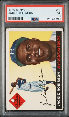 1955 TOPPS #50 JACKIE ROBINSON PSA 3