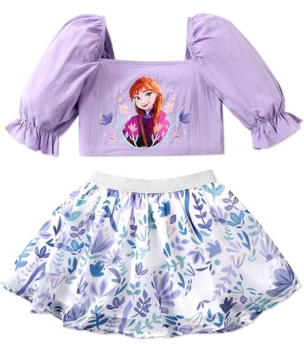 Frozen Toddler 2-pc Skirt Set Ruffle Shirt & Tutu Skirt NWT Size 3T