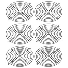 172mm Fan Finger Grill, 6 Pack Metal Grill Protector for 90mm, Black