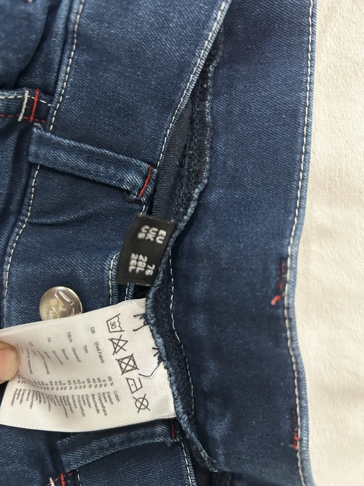 HKM Women Breeches Riding Schooling Horse Denim knee patch breeches Size 26  - Image 3 of 3