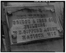 9. DETAIL BRIDGE PLATE. - Ten Eyck Road Bridge, Spanning Sugar River, Brodhead,