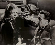 LAUREN BACALL HAND SIGNED 8X10 W/ HUMPHREY BOGART DARK PASSAGE IRENE JANSEN
