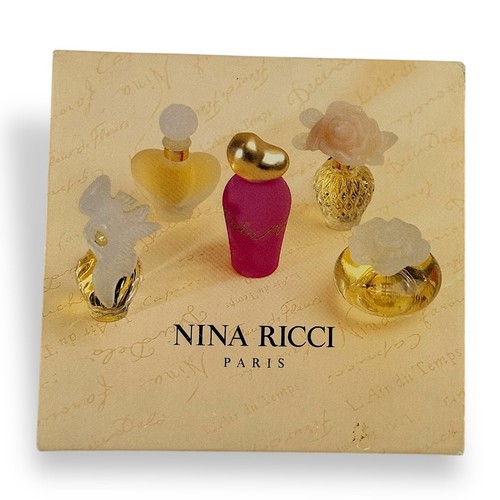 Nina Ricci Vintage 5-Piece Mini Perfume Set 1998 Capricci Farouche Deci Dela HTF