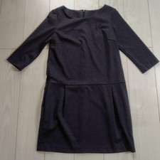 Uniqlo Women's Gray 3/4 Sleeve Box Punch Dress Size M Used