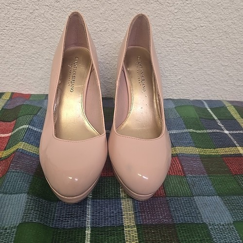 Christian Siriano for Payless High Heel Shoes Size 8 Pale Pink Patent Leather 3" - Picture 3 of 16