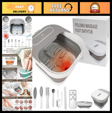 Collapsible Foot Spa with Heat, Massage Rolle...