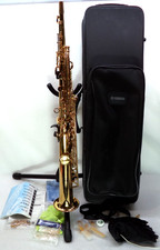 Yamaha YSS-475 Soprano Saxophone w/ Case, Stand, Lots of Extras- No Mouthpiece
