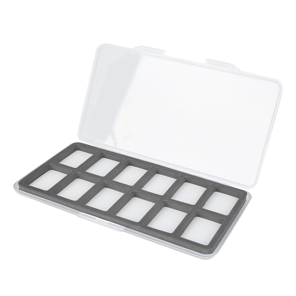 :(12 Grid)ABS Magnetic Fly Fishing Storage Box Fish Hook Lure Tackle Case