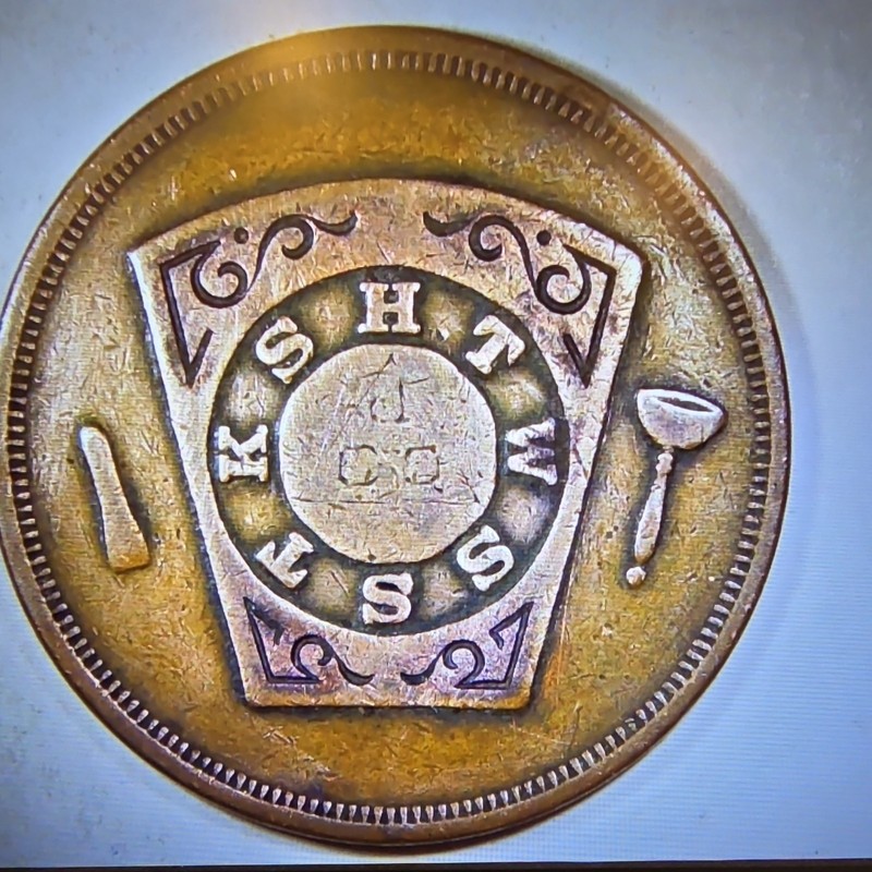 Masonic Waco Chapter No. 45 R.A.M. Token/Coin One Penny Waco Texas