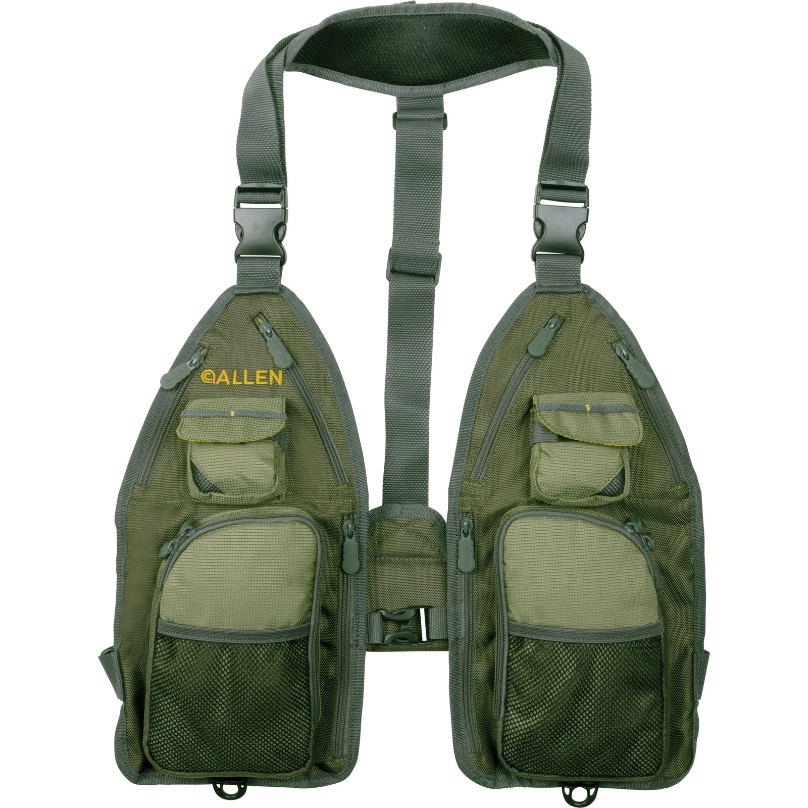 Allen Company Gallatin Strap Fly Fishing Vest, Fits up to 4 Boxes, 14 Pockets