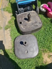 Sonnenschirm Ständer Befüllbar, Weiß, 20L, Kunststoff, Schirmhalter Fuß Sand