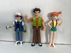 Pokémon Figures Ash Ketchum & Misty  & Brock Vintage Pokemon Tomy 1998