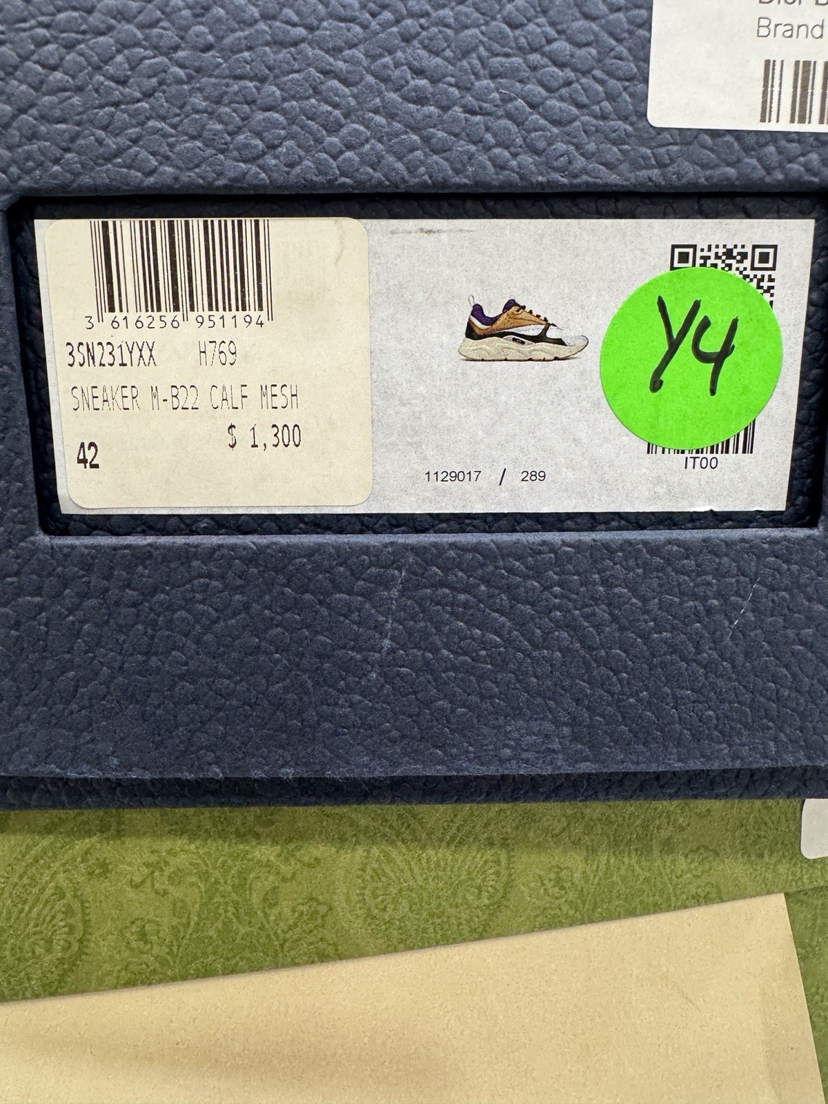 Dior B22 Sneakers Brown Multicolor Size 9 NEW image 8