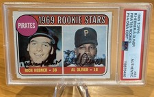 1969 Topps Al Oliver & Richie Hebner Signed Autographed Pirates Rookie Stars #82