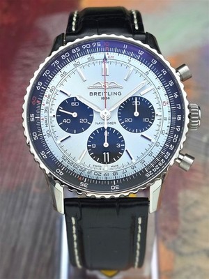 NEW 2025 Breitling Navitimer 1 B01 Chrono Ice Blue Dial AB0138241C1P1 Full Set