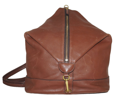 FOSSIL Cedar Brown Leather NOLA #6502 Sling Bag Backpack | eBay display picture 1