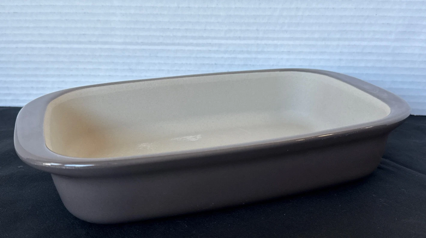 NEW! Pampered Chef Stoneware Small Gray Rectangular Baker #1421