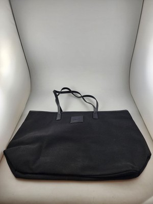 Cleobella Canvas Tote Black Double Handles Zipper Closure