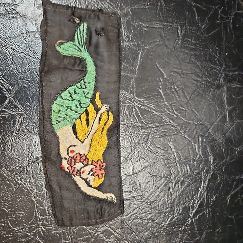 Vintage Military Cuff Patch with Mermaid Design, Used