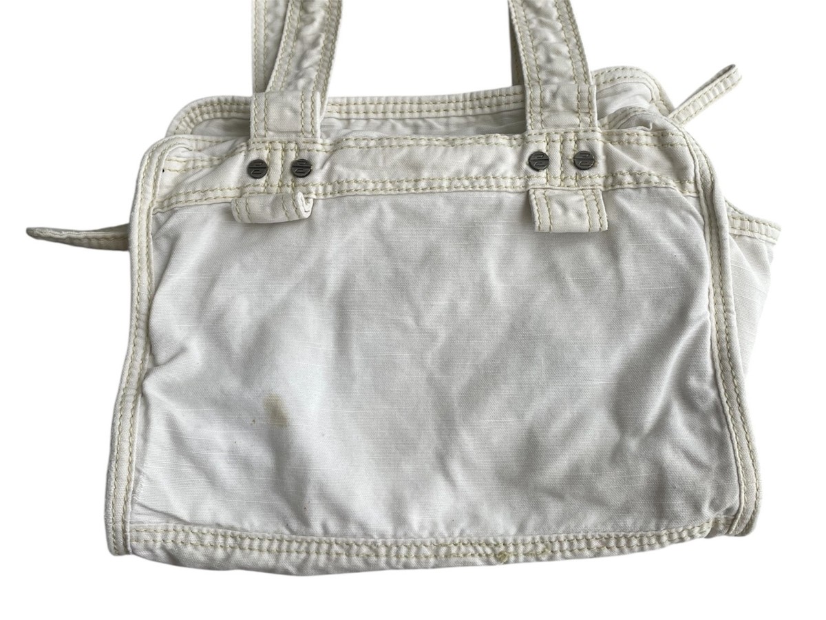 DIESEL Vintage White Denim Purse Cargo Multipocket Utility Cyber