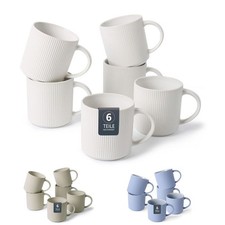 6x Kaffeebecher Loik Set Reaktivglasur Kaffee...