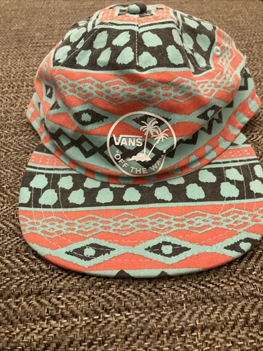 Cappello berretto VANS retrò multicolore Flat Bill SnapBack spiaggia pattinatore outdoor adulto *
