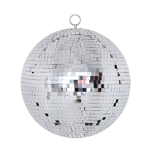 Luce DJ Spall Specchio Discoteca Splendida per Festa Danza Argento 5 20cm Diamet - Picture 5 of 15