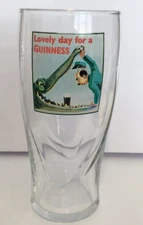 New Guinness Beer Pint Glass “Lovely Day for a Guinness” Alligator Crocodile