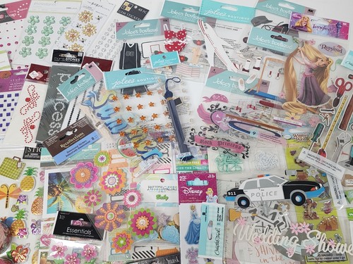 HUGE LOT Over 150 Packs Jolees Scrapbook Stickers Disney Prima K&Co Sticko more