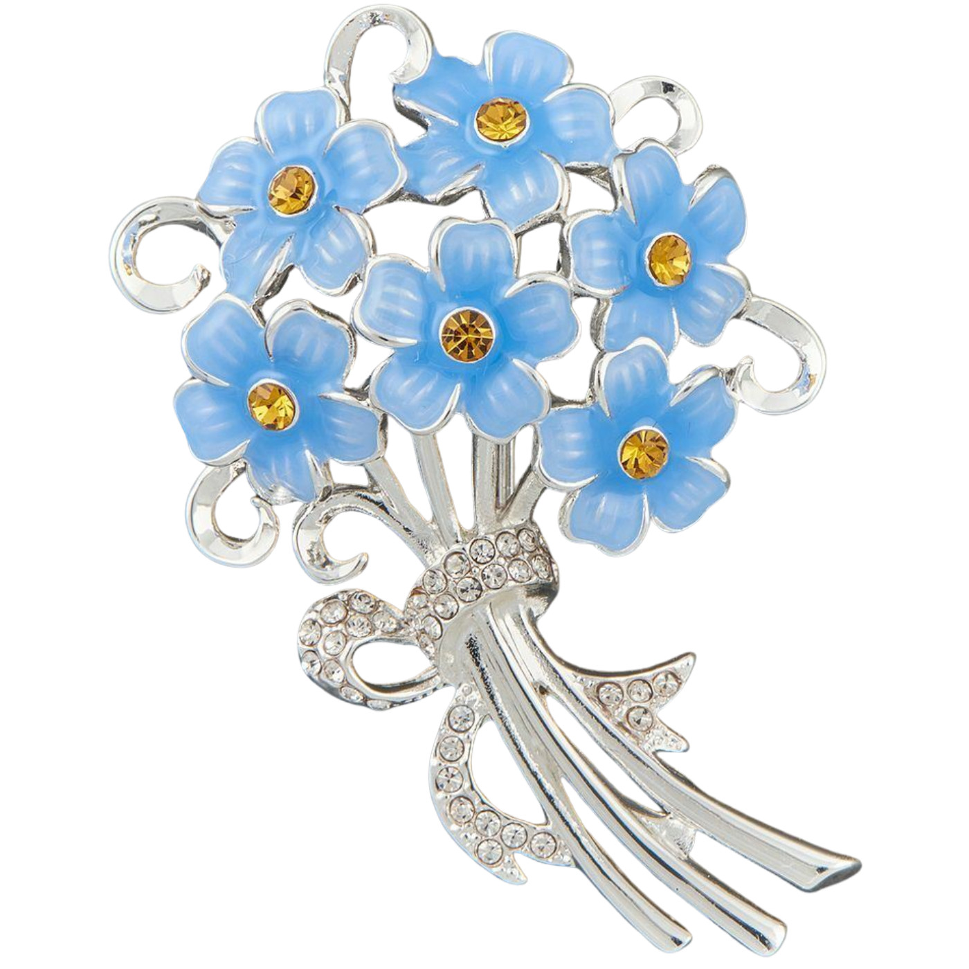 equilibrium Forget Me Not Silver Plated Brooch