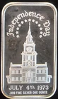 1973 Independence Day Madison Mint Blank Rever Bullion-0.999 Silver 1 Oz Art Bar