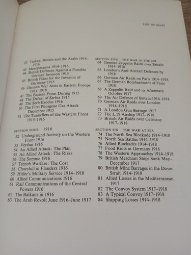First World War Atlas By Martin Gilbert Cartography By Arthur Banks Military His - Picture 5 of 11