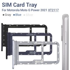 SIM Card Tray Holder Replacement For Motorola Moto G Power 2021 XT2117 Silver