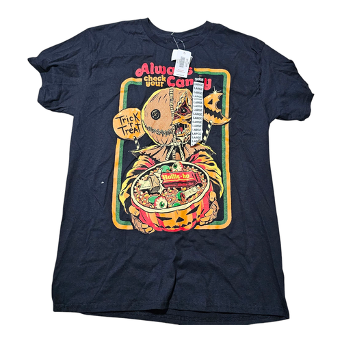 Trick R Treat Always Check Your Candy Men's T Shirt - Black - Large - Picture 1 of 5