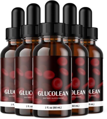 5 Pack - Glucolean Drops - Support Healthy Body & Blood Sugar Balance - 300ml