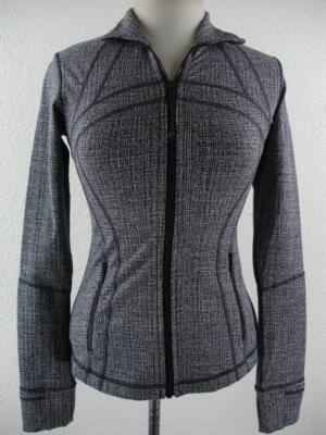 Women's 6 Lululemon Define Jacket Ritual Jacquard Luon Black White