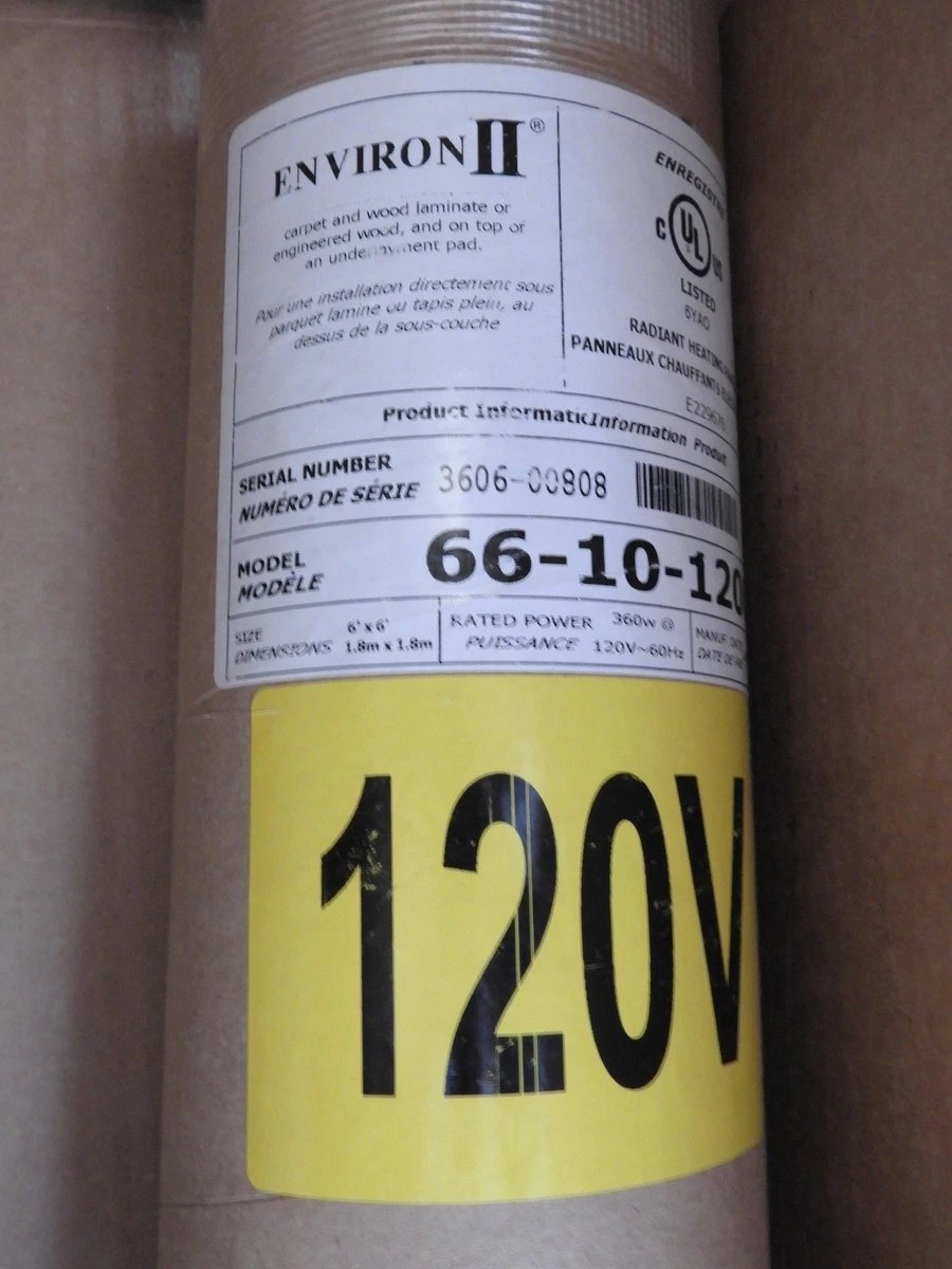 Environ II 66-10-120U Radiant Floor Heating Warming Panel 6'x6' (36 sq. ft)  72x | eBay