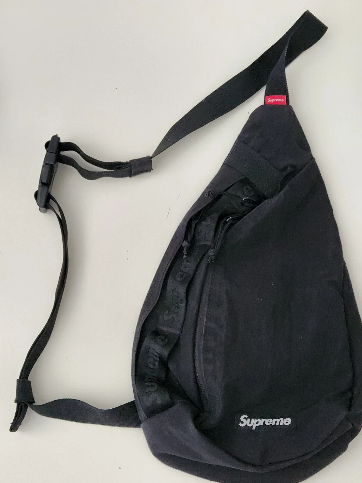 FW20 Supreme Sling Bag Noir Sac à Dos Taille Sac à Bandoulière Résistant à l'Eau 4L