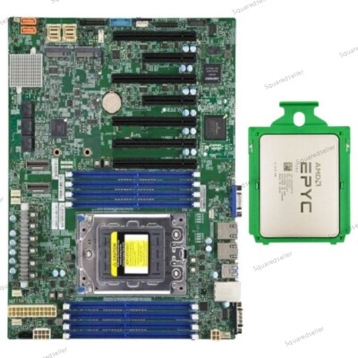 Supermicro H12SSL-i ATX Server Motherboard + AMD EPYC 7402 CPU Processor Combos