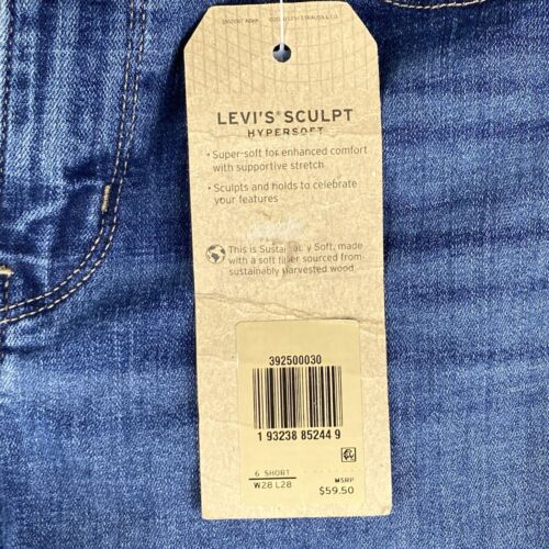 Levi's Damen Jeans Classic Straight Mid Rise Größe 6 (28x28) Neu mit Etikett - Bild 4 von 18