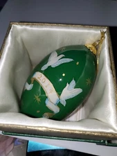 Li Bien Pier 1 Glass Hand Painted Christmas Ornament Angel Teardrop 2014