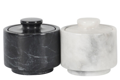 Handmade marble Salt Cellar set of 2, Trinket Box Kitchen décor