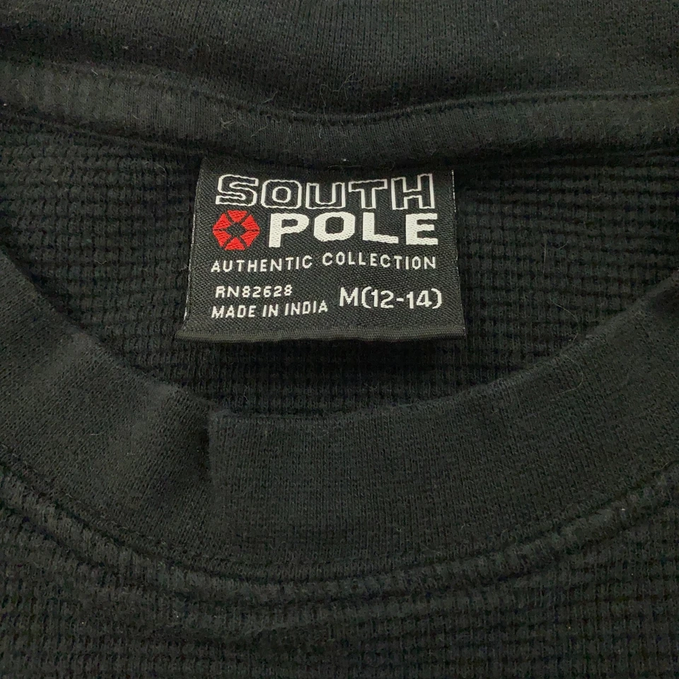 Camisa Southpole Boys envío completo para hombre mediana (12-4) negra manga larga Foto 3 de 4